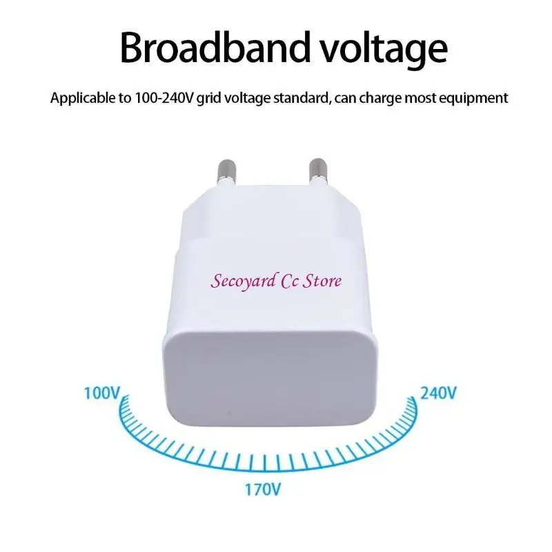 

N3UC USB Wall 1A Dual Port USB Cube Power Adapter Plug Charging Block Replacement for Most