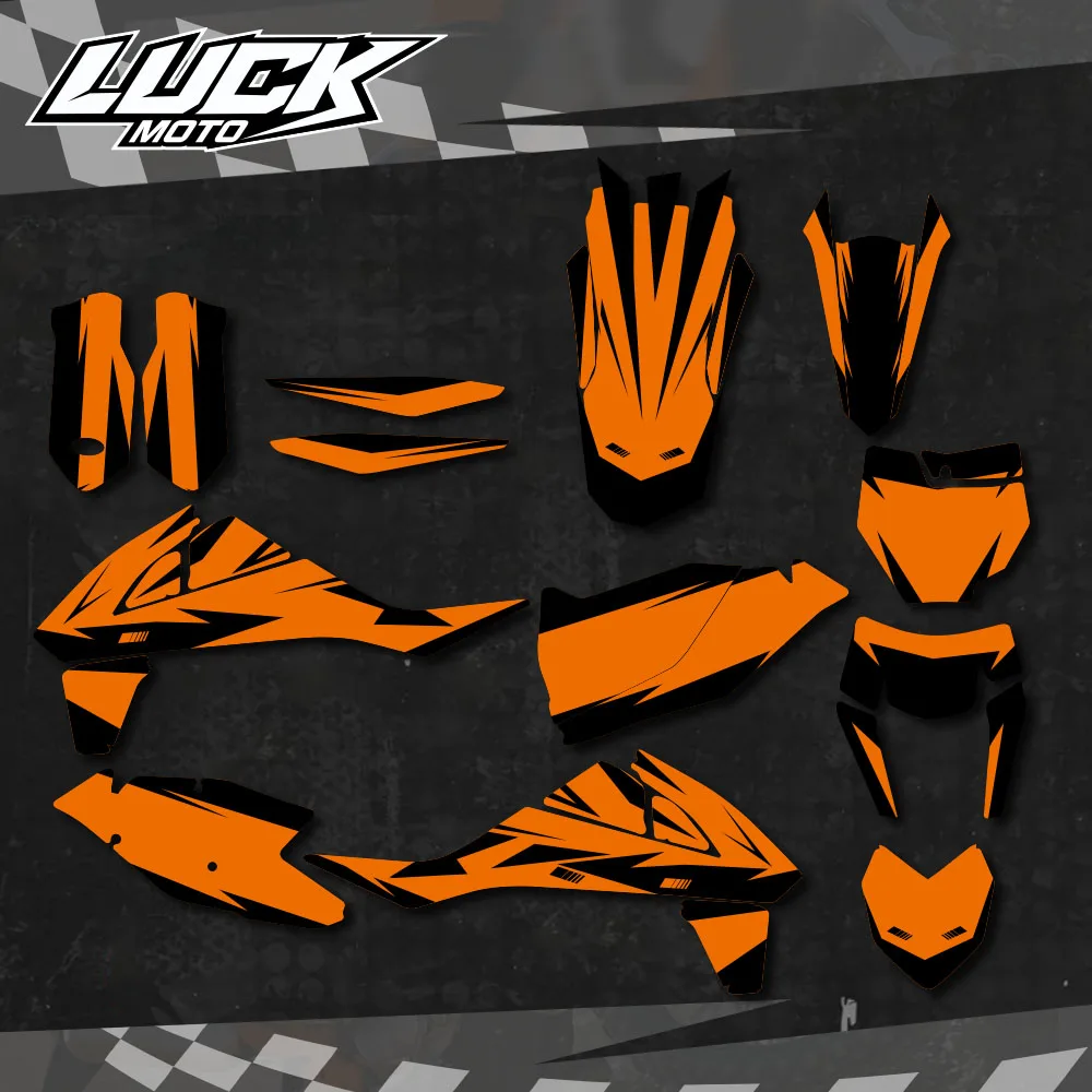 

LUCKMOTO Customized Stickers Decals Graphics For KTM SX SXF 2016 2017 2018 125 200 250 300 400-500 EXC XC-W EXCF 2017 2018 2019