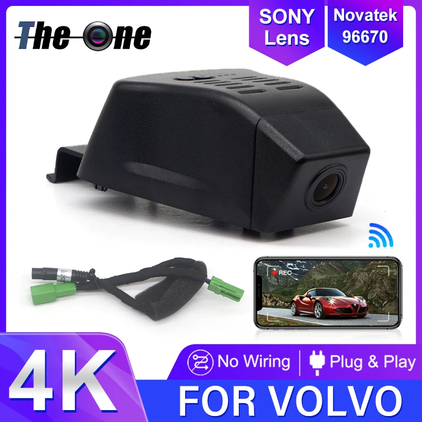 New! Plug and play Dual Lens Car DVR Video Recorder Wifi 4K Dash Cam For Volvo XC60 S90 V90 2022 2023 2024 Front Camera DashCam