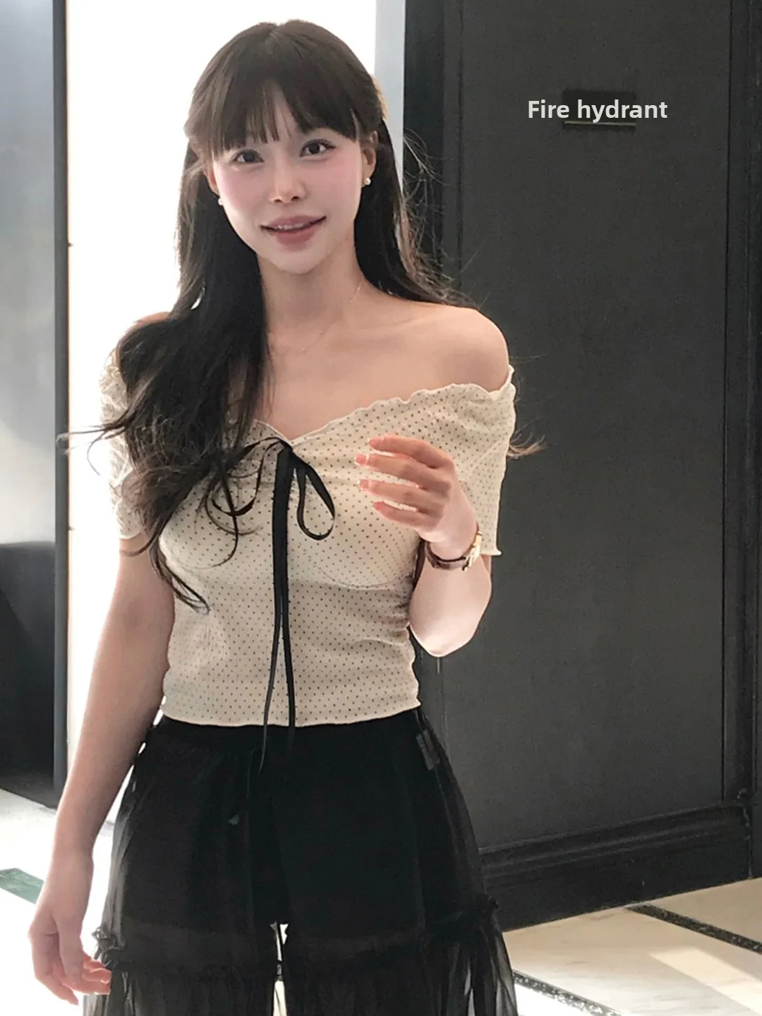 

Сексуальная футболка с v-образным вырезом и открытыми плечами, женская сладкая и пряная футболка с плечами, модный китайский этнический женский топ