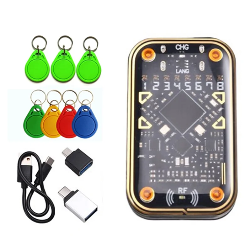 

ABZW Chameleon Ultra V2.0 RFID Ultimate Эмулятор NFC Дубликатор + 4XCUID 3XUID Брелок 125 кГц 13,56 МГц Декодирование карт RFID-считыватель
