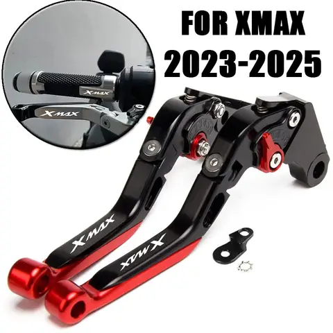 For Yamaha XMAX 300/250/125/400 2023-Present Parking Brake Lever Set Folding Handle Levers with Parking Lock Stopper Accessories