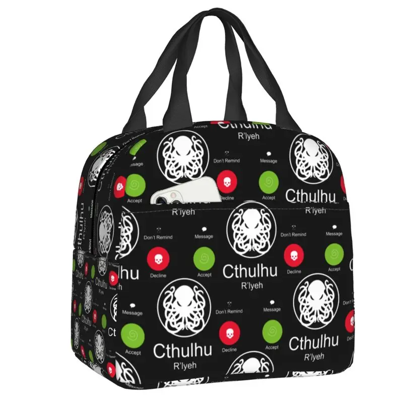 The Call Of Cthulhu Thermal Insulated Lunch Bag R'lyeh Octopus Resuable Lunch Tote for Work School Travel Multifunction Food Box