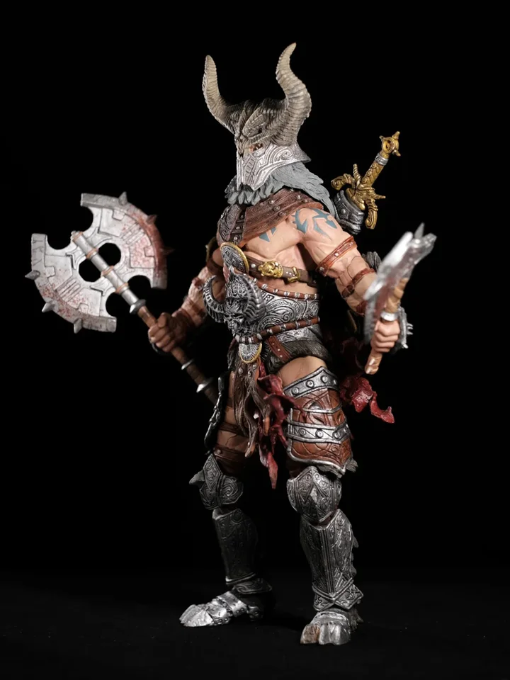 Blizzard Diablo 3 Movable Barbarian Helmetless Standing Version