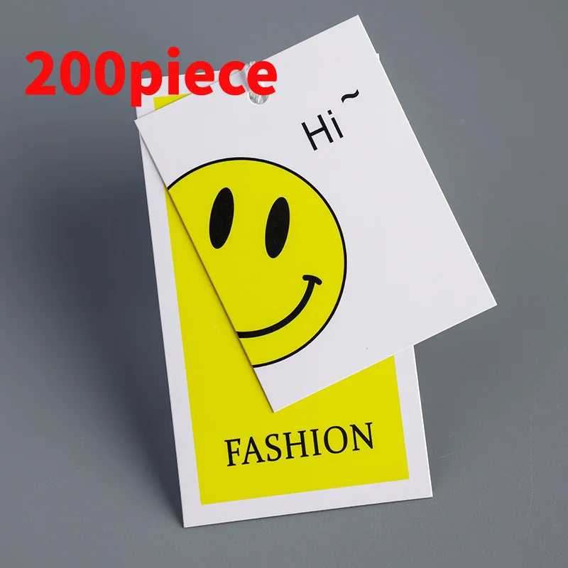 20 0piece.Custom.Factory White Color clothing hang tags