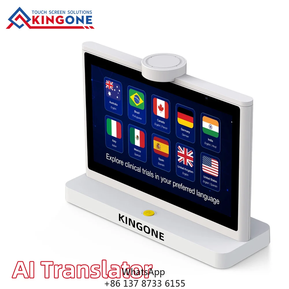 

KINGONE Smart AI Translator 10 Inch Dual Screen Android System IPS Touch Display 4G WiFi Face To Face Voice Translation