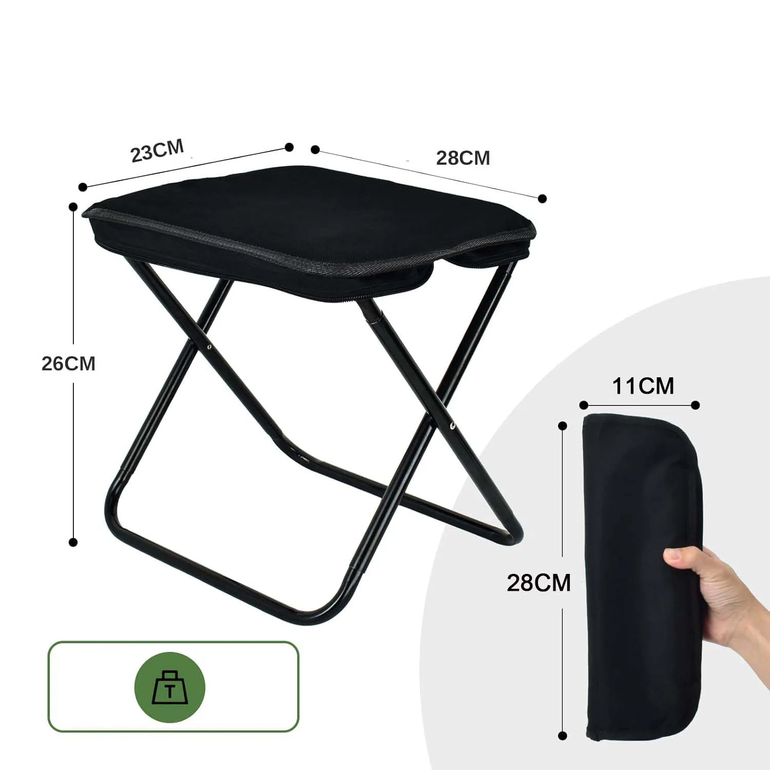 Obrázek 6: Outdoorové skládací stolice přenosné židle lehoučké přenosné stolice chairs holds nahoře na 220LBS pro kemping, tramping, rybaření
