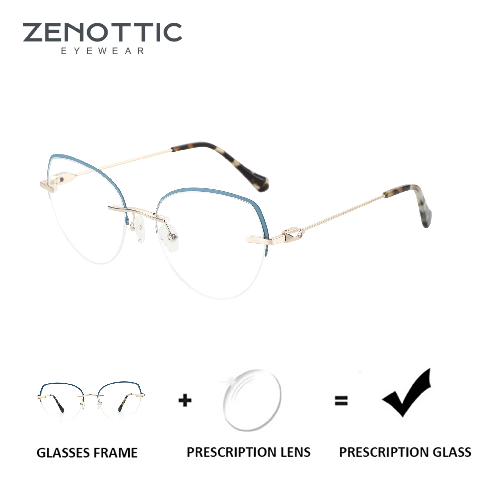 zenottic-m-サイズ-女性メタルバタフライハーフリム処方メガネブルーライトフォトクロミック光学眼鏡近視眼鏡
