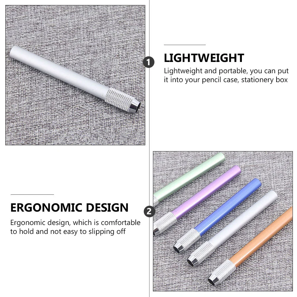 8 Pcs Pencil Extender Short Holder Extenders Tool for Artists Sketch Crayon Office Write Adjustable