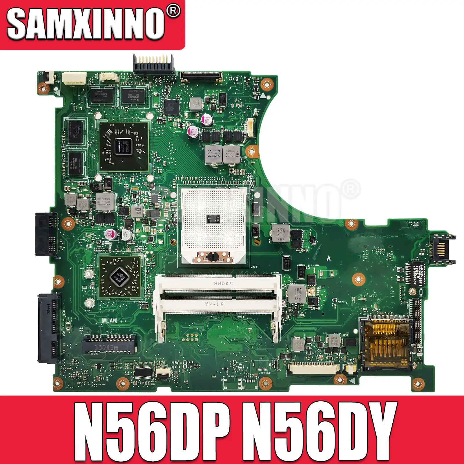 

N56DY Laptop Motherboard For Asus N56D N56DP N56DY R501DY N56DYA 60-NQOMB1002-C03 Mainboard AMD 216-0834065 100% Test