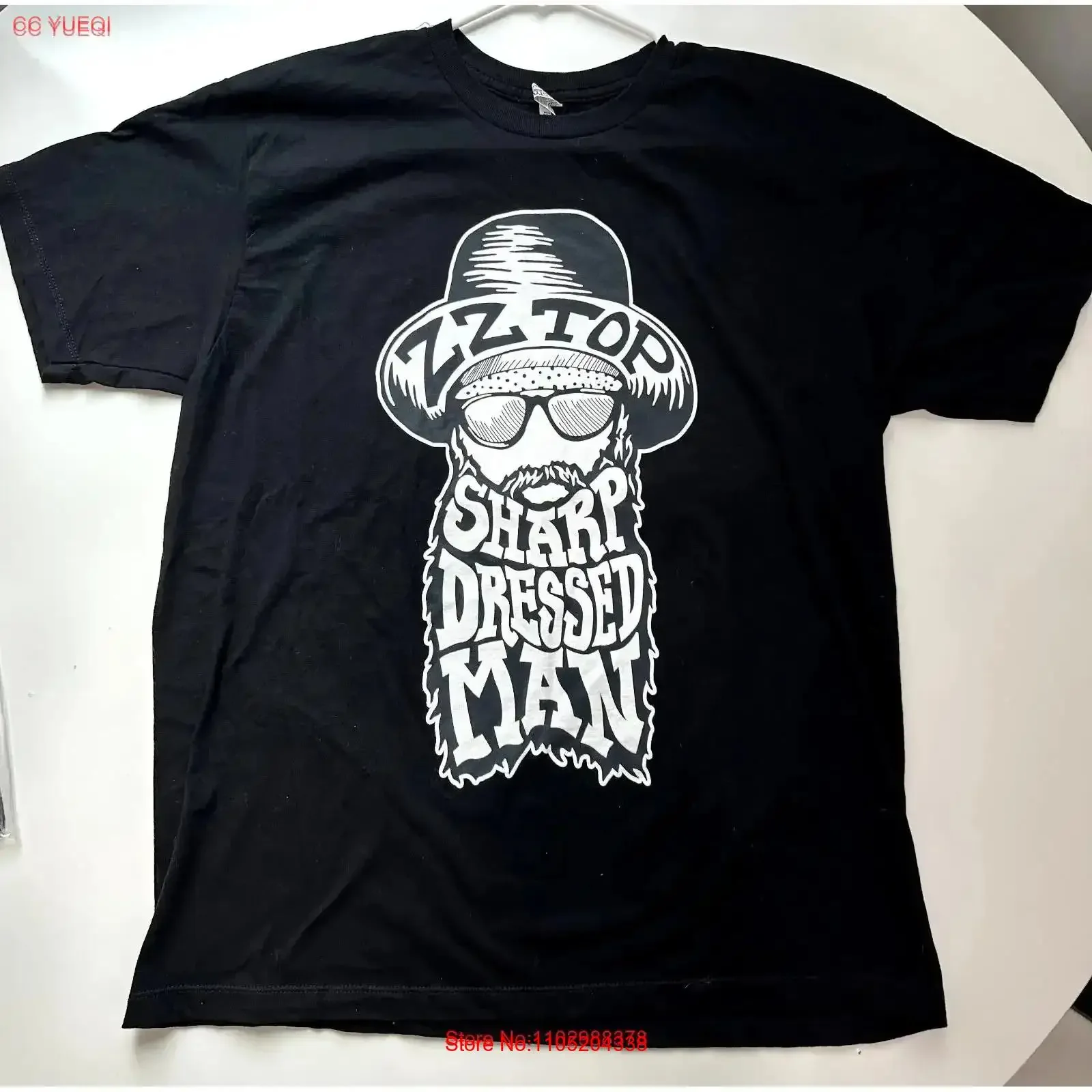 

Футболка Preowned ZZ 2018, черная, размер L, винтажная стираная футболка для повседневной носки, удобная уличная одежда, дышащая, универсальная