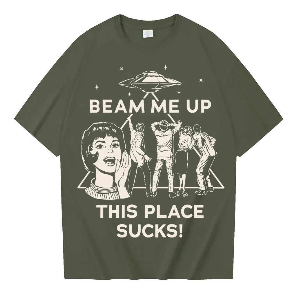 شعاع لي حتى هذا المكان تمتص غريب تي شيرت رجل امرأة Harajuku قصيرة الأكمام س الرقبة قميص غير رسمي هدية #2