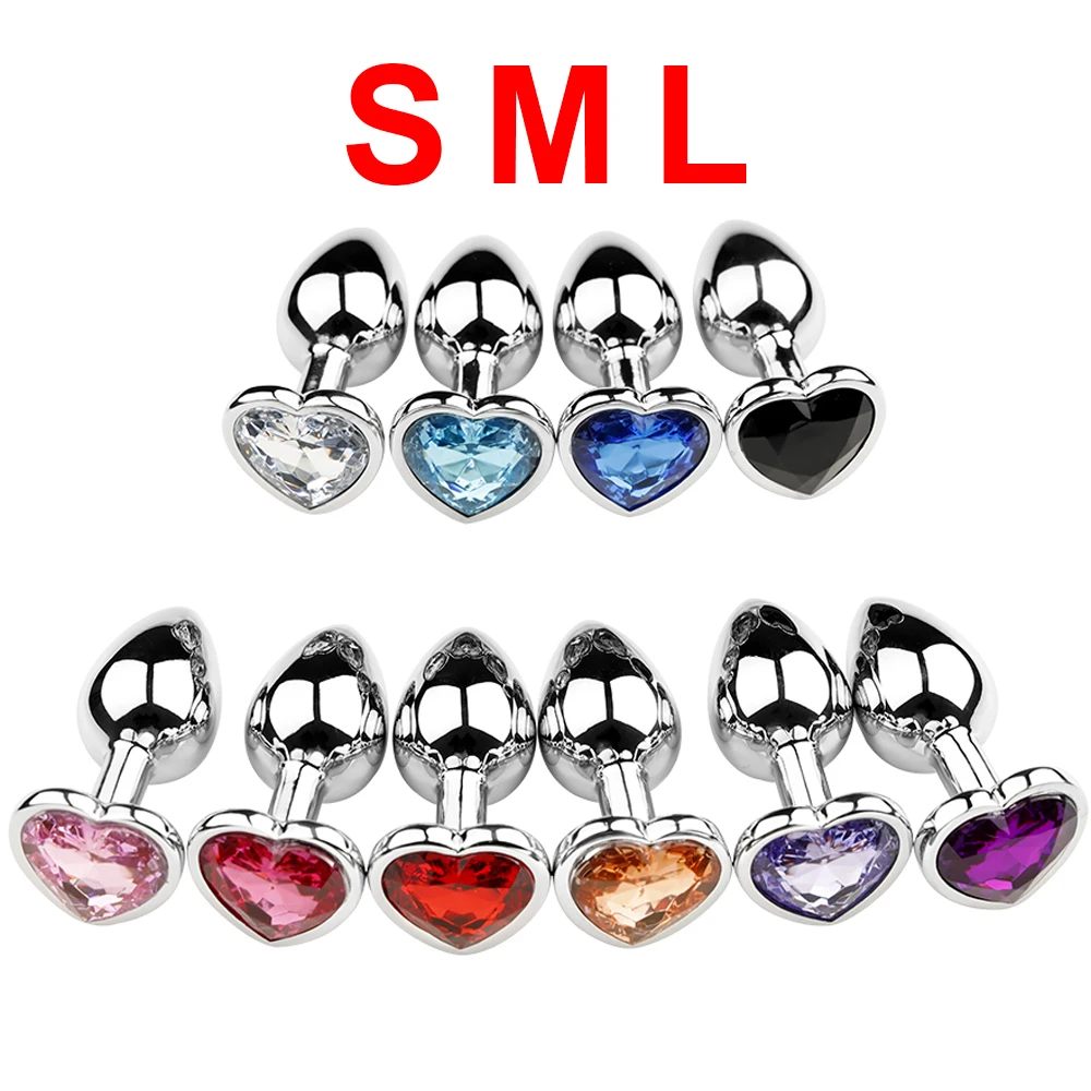 S/M/L Anal Plug Metal Adult Sex Toys For Women Men Crystal Erotic Bullet Butt Plug Stimulator Prostate Massager Intimate Goods