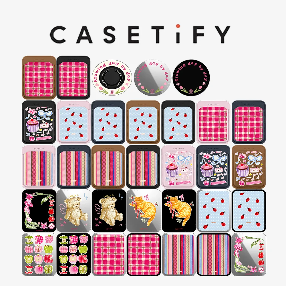 

CASETiFY X Eggsdoodz Cupcake Print Series Magnetic Phone Holder Card Pack for iPhone17 16 15 14 13 12 11 for Samsung S25 S26 A57
