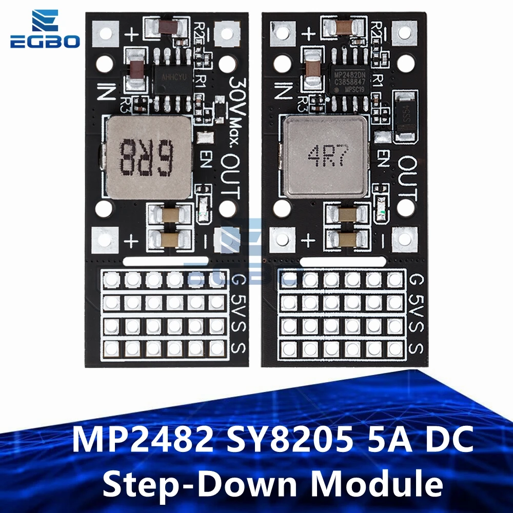 DC-DC MP2482 SY8205 5A DC Step-Down Module 7V-24V to 5V Steering Gear Drive Power Panel For Arduino Raspberry Pi