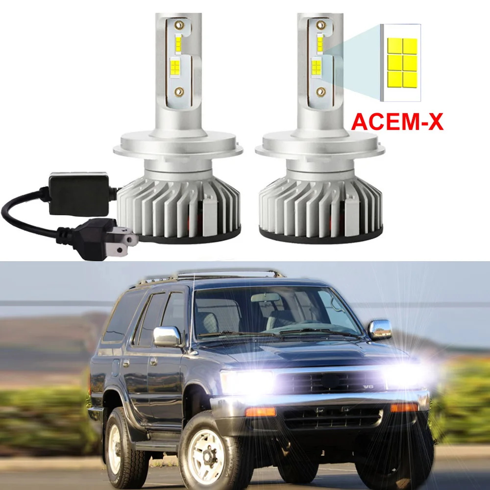 2Pcs For Toyota 4Runner 1999 2000 2001 2002 Led Headlight Bulbs with ACEM-X Chips High Low Beam Car LED Headlamp