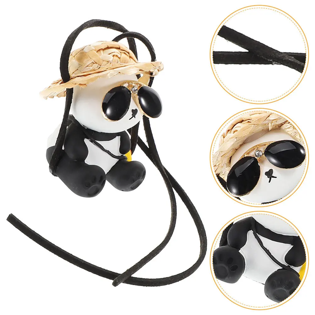 

2Pcs Car Hanging Ornament Panda Design Cute Mirror Accessory for Car Interior Rearview Decoration Animal Theme Auto Pendant