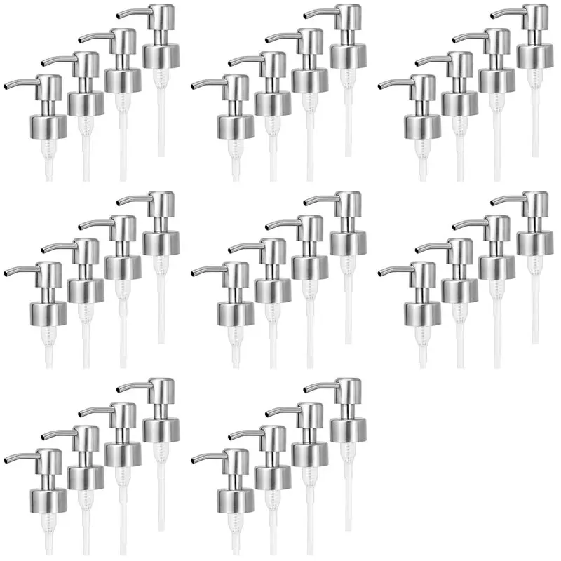 

NOCM 32Pcs Soap Dispenser Pump Replacement Stainless Steel Lotion Dispenser Pump For Regular 28/400 Neck Bottles For Bathroom