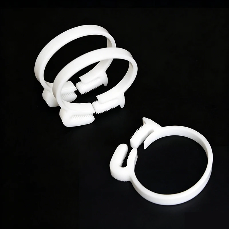 Picture 5: 10pcs White Plastic Hose Clamp Plastic Pipe Clamp Plastic Throat  Tooth Shaped Pipe Clamp Pipe Fastening Buckles 7.6-56.5mm