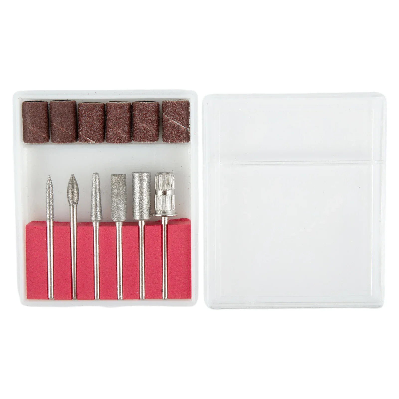 Precise and Effective Nail File Bits 12pcs Electric Cuticle Cutter Tips with Metal Grinding Heads and Sand Rings