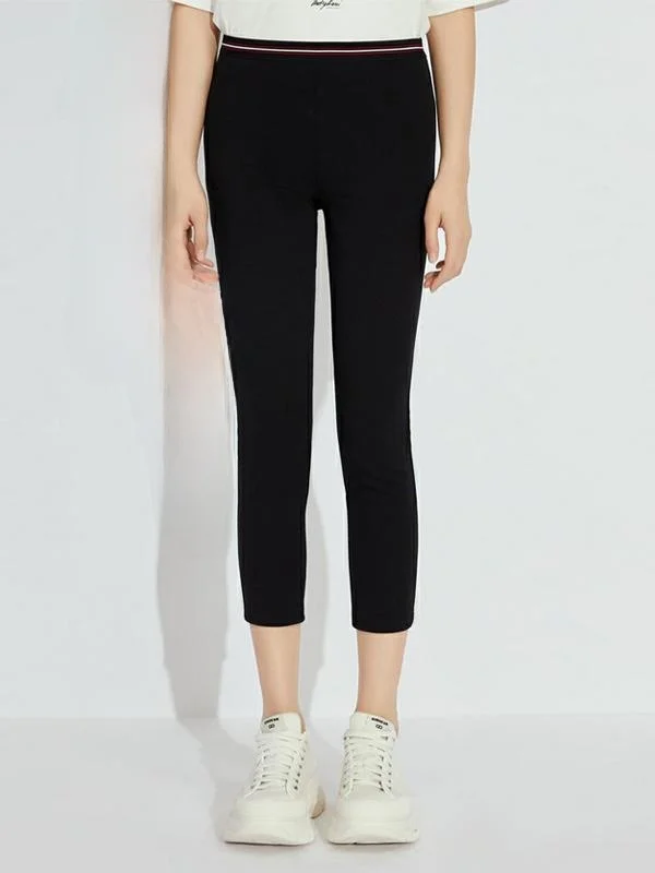 

Женские повседневные брюки для йоги с высокой талией, укороченные, прямого кроя, из тонкой ткани, комфортные, эластичные