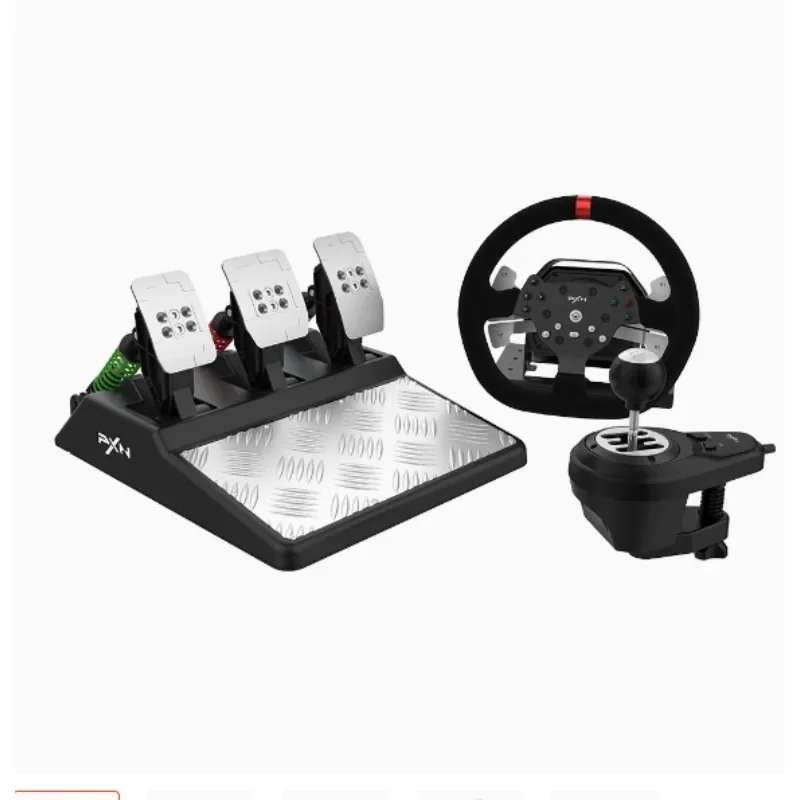 PXN-V10 Force Feedback Racing Game Steering Wheel 900-degree Compatible PC