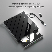 USB 3.0 Type C External Blu-ray Optical Drive 7-in-1 CD/DVD/BD -/+RW Player Burner Writer with SD TF Card Slots For PC Laptop