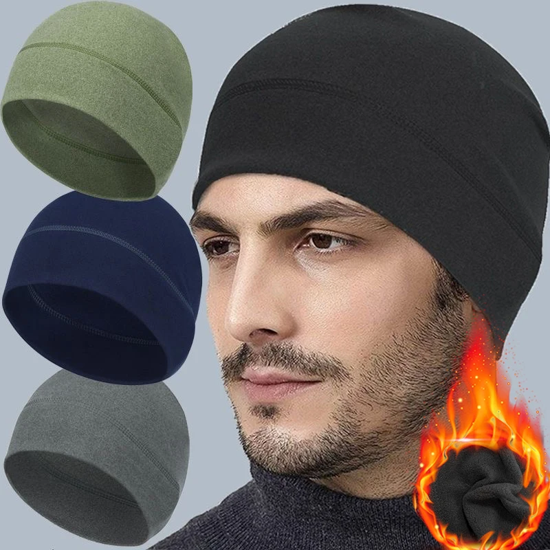 

Ветрозащитная женская и мужская флисовая теплая шапка-бини, мужская женская осенне-зимняя мягкая удобная лыжная велосипедная шапка для женщин и мужчин