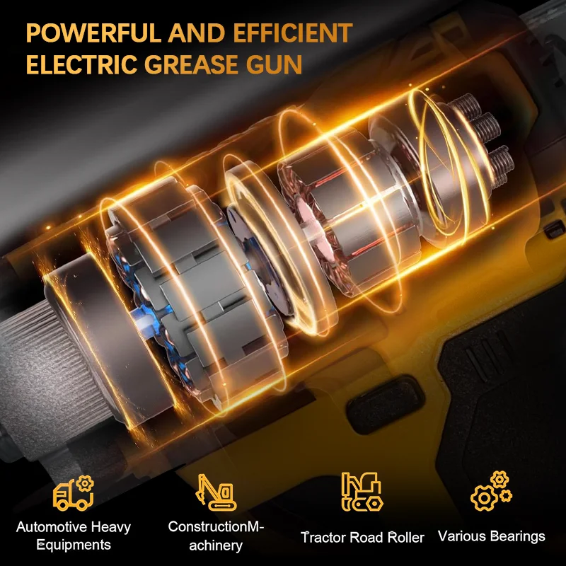 Electric Goddess Electric Grease Gun LED Oil Injector Fat Machine Electric Grease Gun Tools For Dewalt 20V Battery