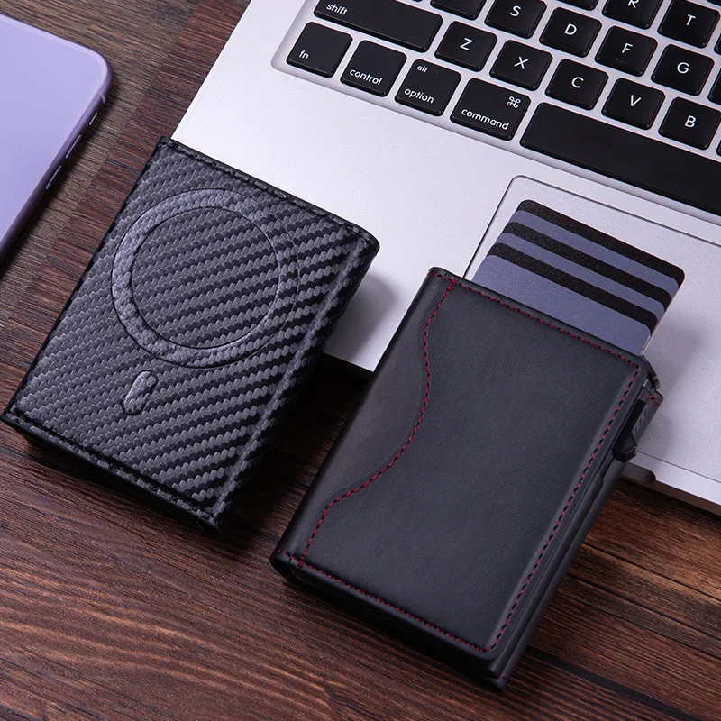 

Magnetic Folding Wallet Card Holder PU Leather Case for Magsafe iPhone 14 13 15 16 Pro Max 12 Plus I Phone Macsafe Stand Cover