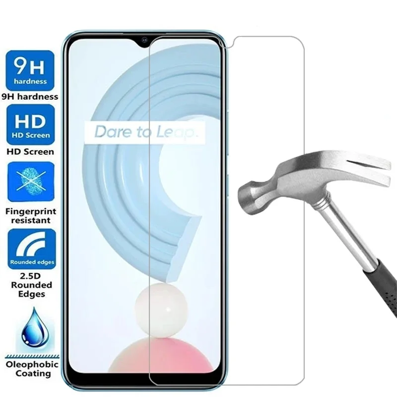 Tempered Glass For Realme C30 C30s C33 C31 C35 C53 C55 C25 C25s C25y C21 C21y C15 Screen Protector For Realmi C 30 55 35