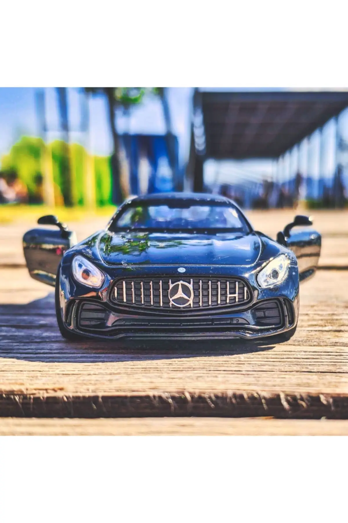 Amg Gtr – voiture de luxe noire de 12cm, Collection de jouets pour enfants et adultes