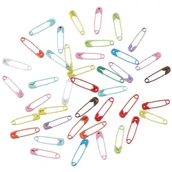 250 PCS Mini Safety Pins Jewelry Making Colored Metal Safety Pins Assorted 19mm Colored Safety Pins Sewing