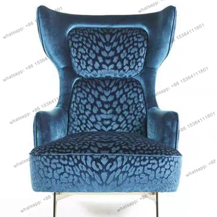 

Italian light luxury dining chair stainless steel special-shaped single simple living room bedroom chair