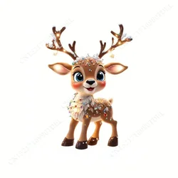 Charming Acrylic Reindeer Baby Car Decoration Holiday Gift for Christmas Xmas Tree Pendant Hanging Ornament