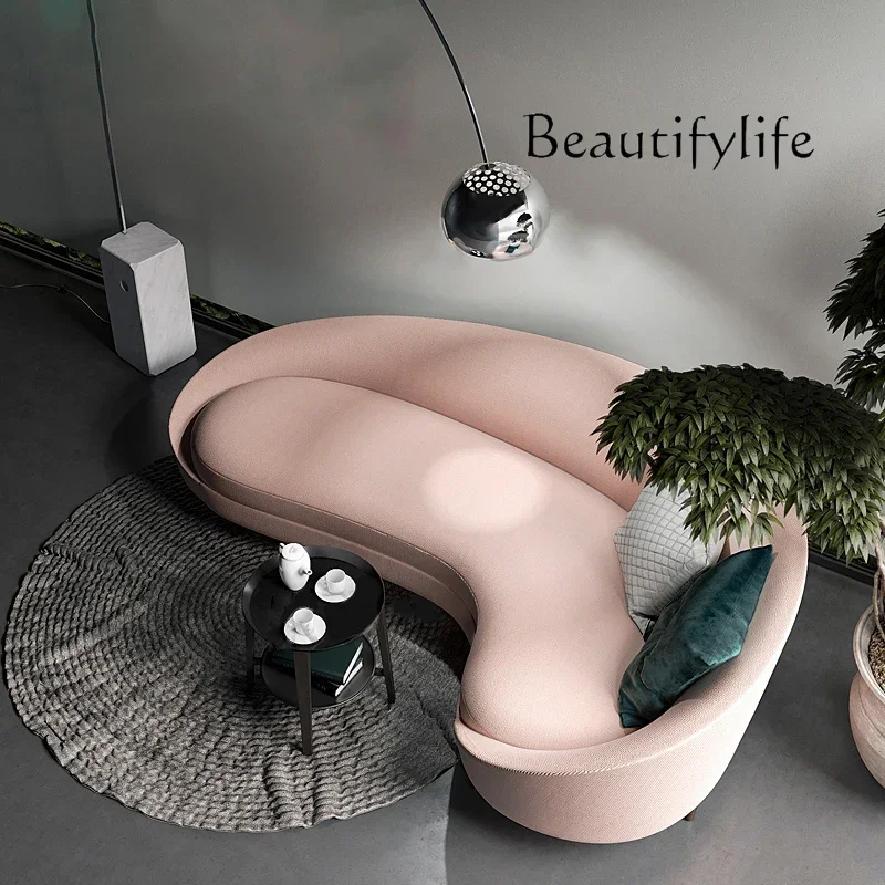 BJ Pink Modern Living Room Sofas Lazy Design Floor Couch European Lounge Sectional Bedroom Muebles Hogar Living Room Furnitures