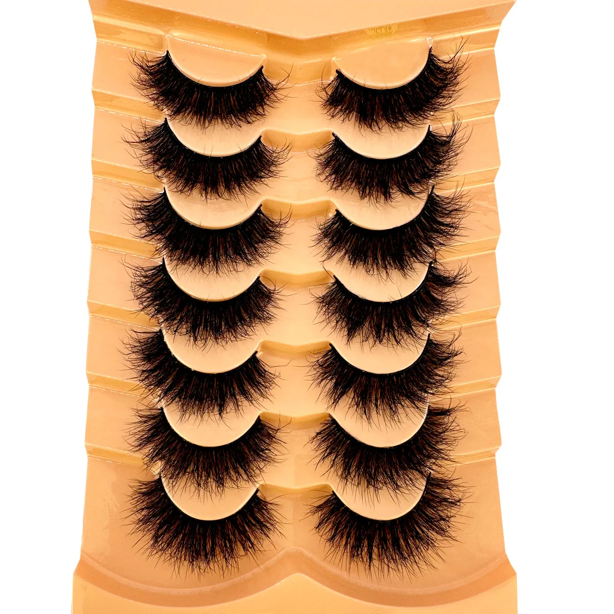 5D Mink Eyelashes Long Lasting 5D Fluffy Mink Lashes Natural Dramatic Volume Eyelashes Extension Thick Long 3D False Eyelashes