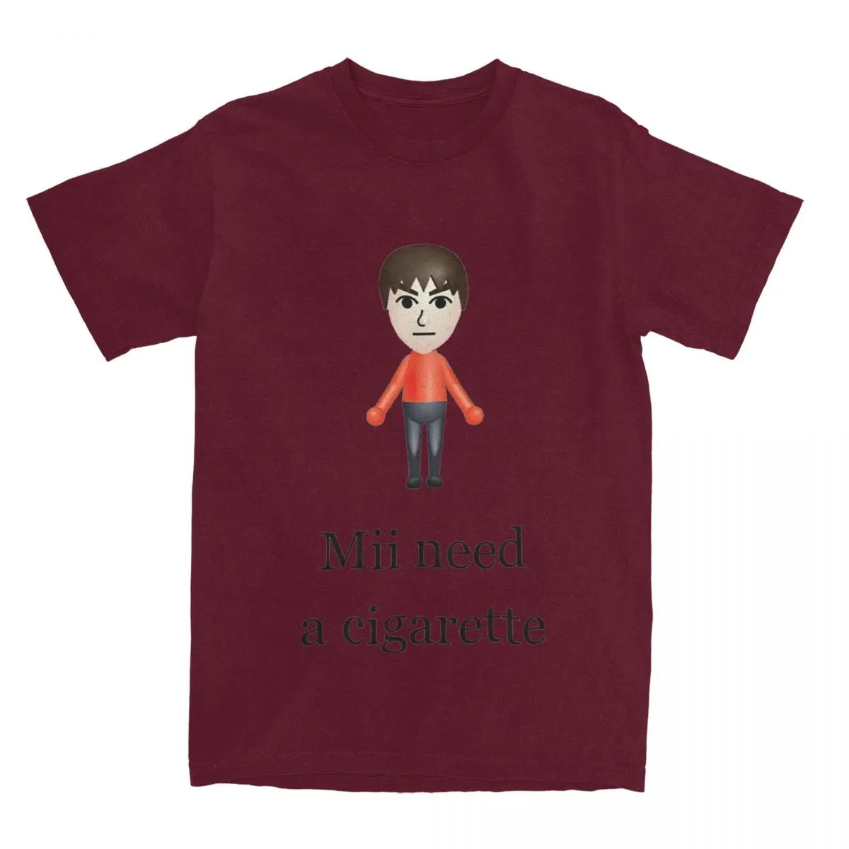 mii need a cigarette shirt Mii Need A Cigarette Men Women T Shirt Mii Brawler Merch Cool Tee Shirt T- Shirts Cotton Gift Idea Clothing