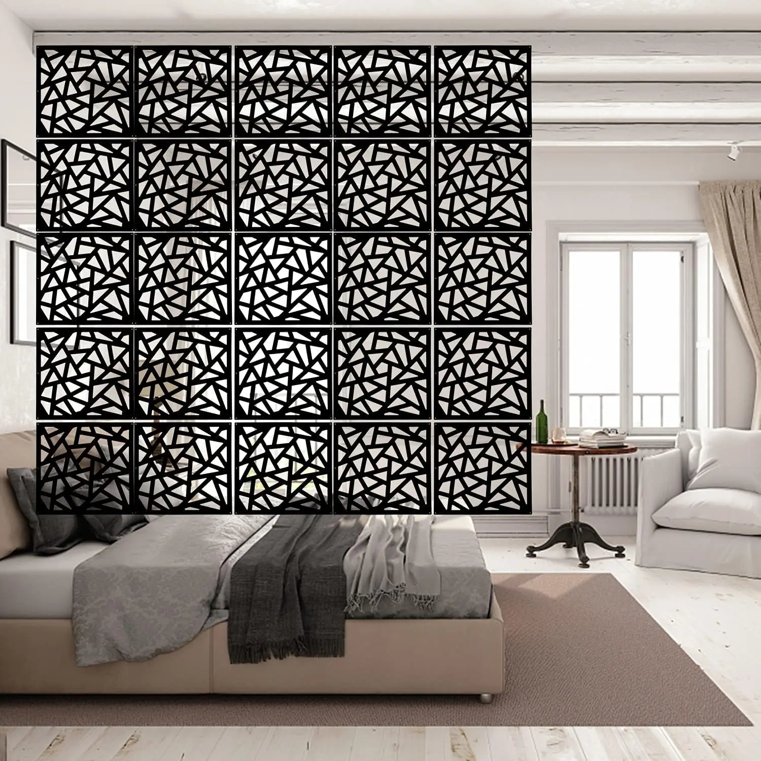 

Hanging Room Divider Made of Environmentally PVC, 12 PCS Room Divider Partitions Panel Screen for Decorating Bedroom, Di