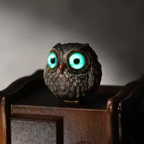 2025 Cartoon Lucky Owl Statue - Perfect for Christmas. Adorable Desktop Decoration and Small Gift Idea