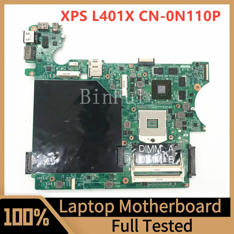 CN-0N110P Dell XPS L401X 노트북 마더보드, N11P-GS-A1 SLGZR HM57 100% 용 메인 보드, 0N110P N110P