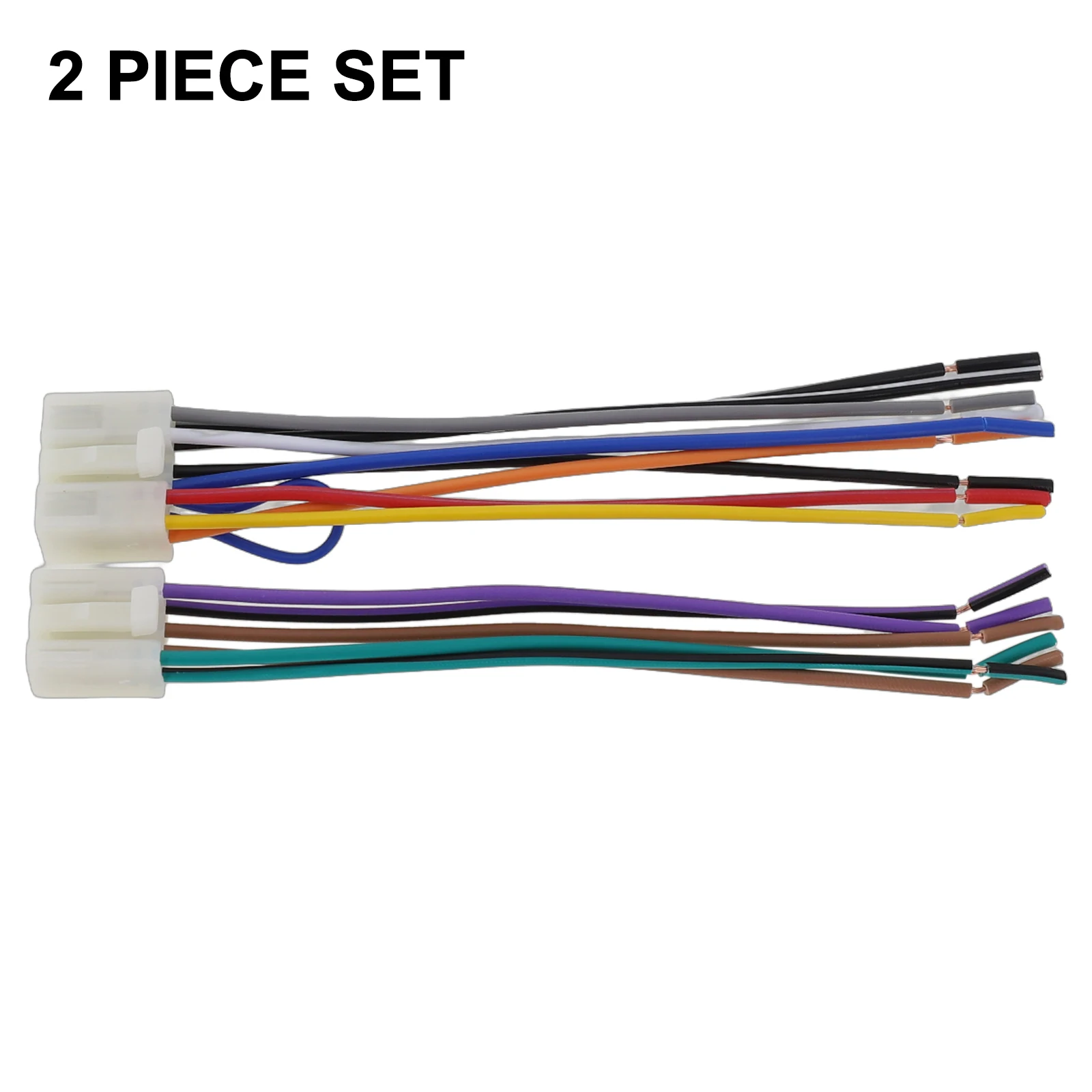 2pcs Car Stereo CD Player Wiring Harness 150mm For Toyota Radio Wiring Harness Radio Wire Harness Cable Adapter Installation Kit