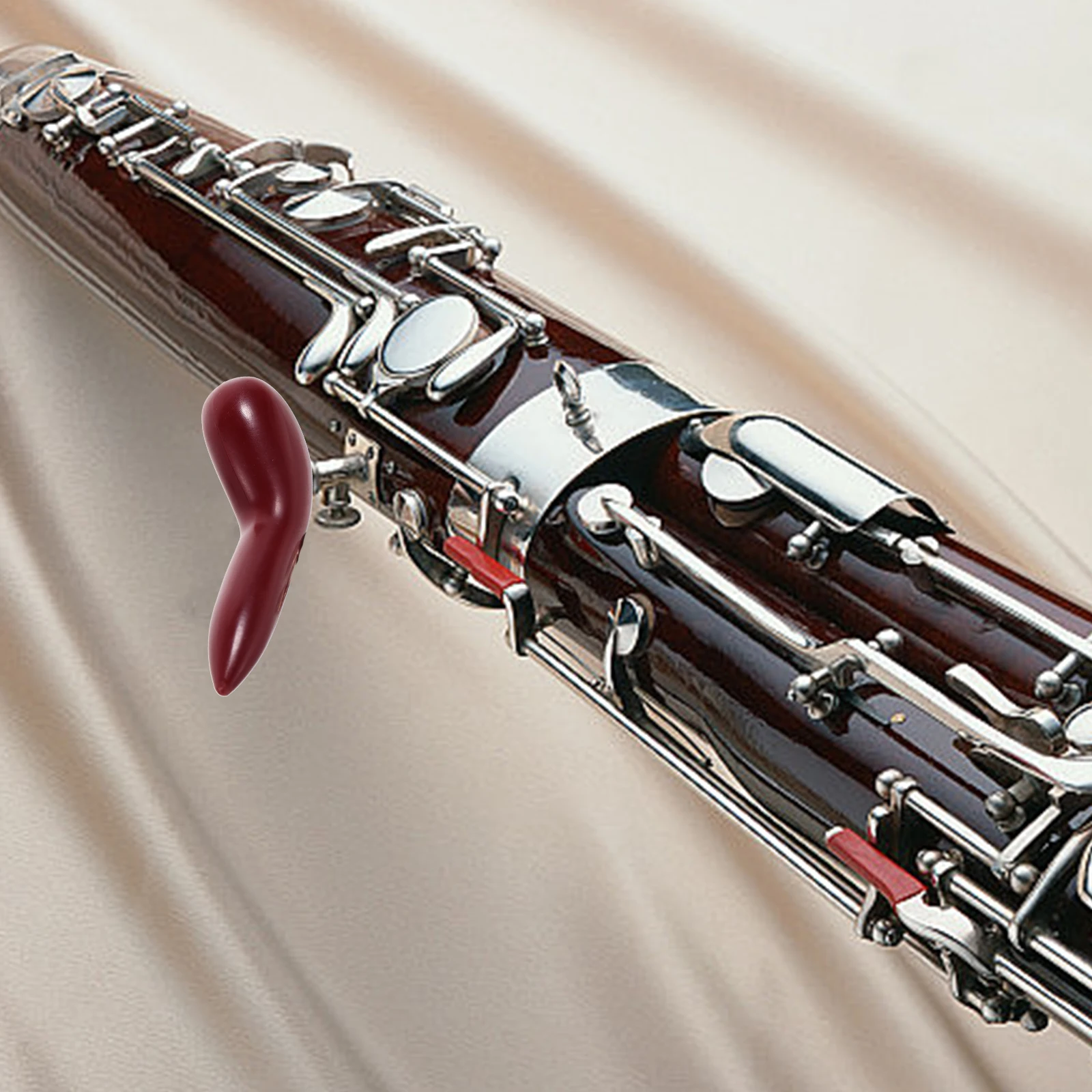

Basson Finger Support Bassoon Hand Mount Supply Silver Holder Abs Thumb Rest Pad