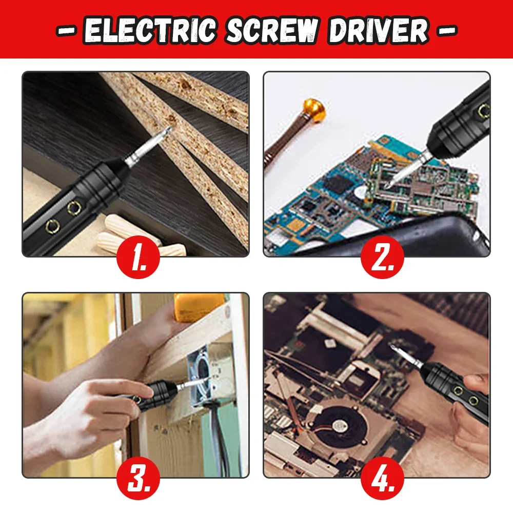 46 Trong 1 Mini Thuật Điện Sạc Thông Minh Không Dây Tự Động Tua Vít Đa Năng Bit Di Động Công Suất Bộ Dụng Cụ