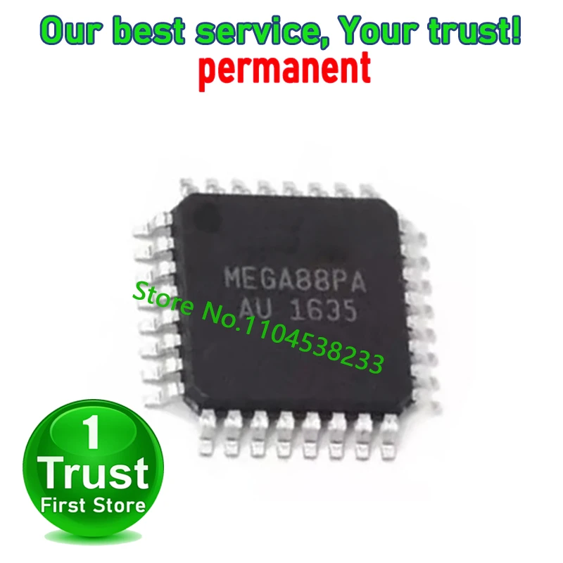 

100PCS/LOT ATMEGA88PA-AU 88V-10AU 88PA-AU PV-10AU ATMEGA328P-AU PB-AU