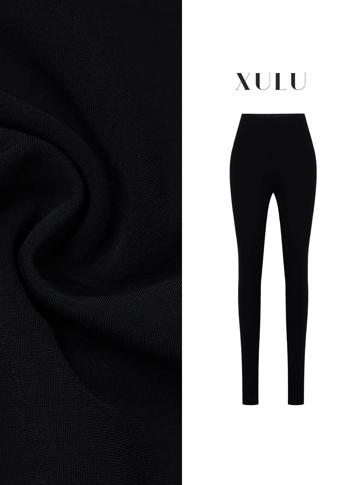 

High Waist Deep Blue High Elastici Warm Bootcut Pants Women's Autumn Winter Thiened Tummy Control Long Pants Casual