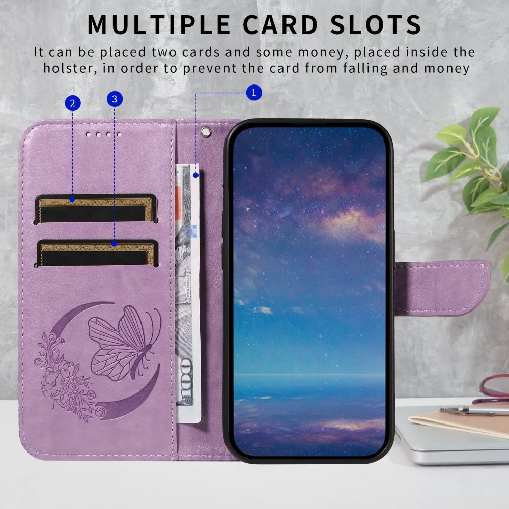 حقائب المحفظة حافظة هاتف قابلة للطي لهاتف Oneplus Nord 5 4 CE 5 2 4 Nord CE 2 3 4 Lite أغطية جلد مغناطيسية مطبوعة على شكل فراشة