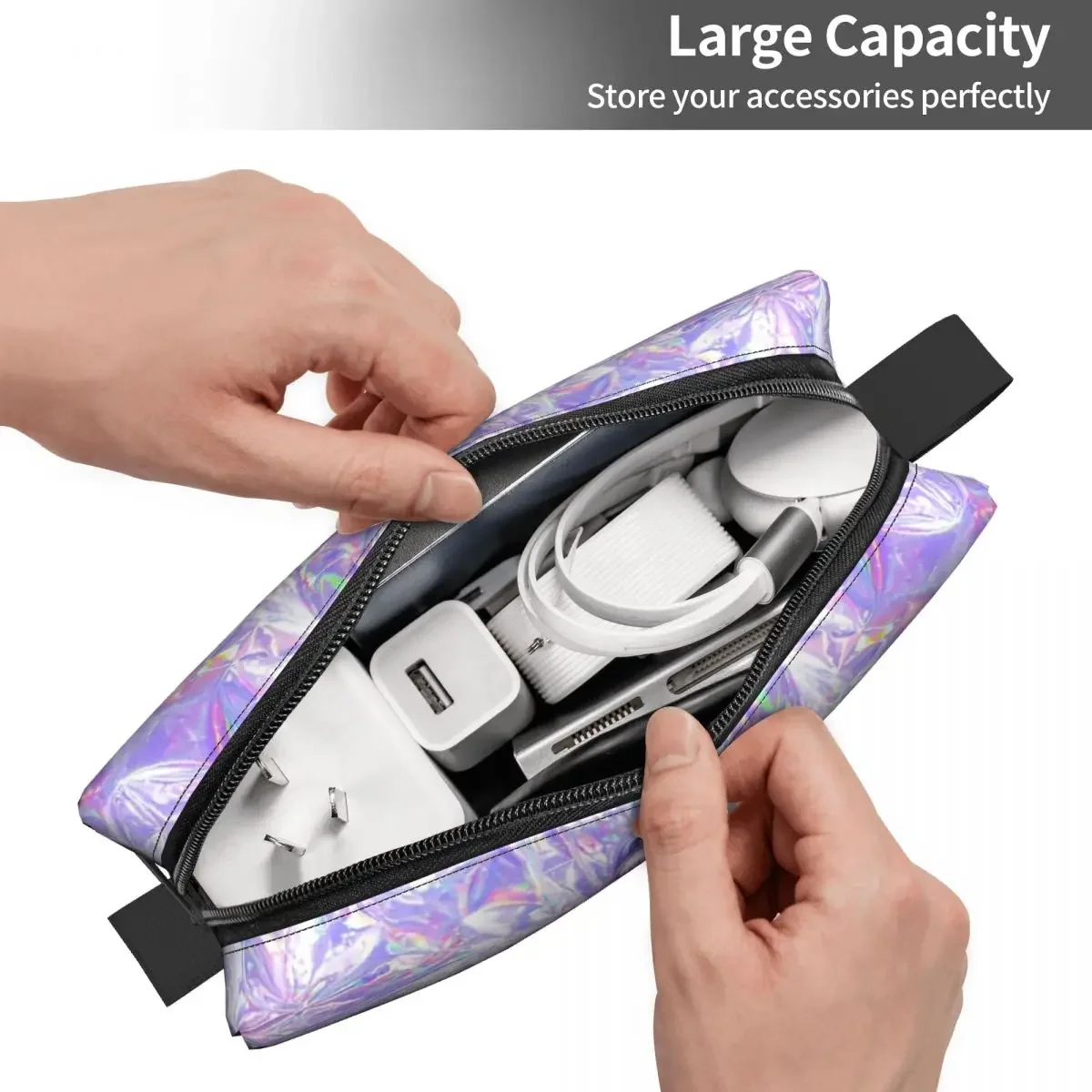 Custom Rainbow High Violet Willow With  Aluminum Toiletry Bag Makeup Cosmetic Organizer Women Beauty Storage Dopp Kit Case