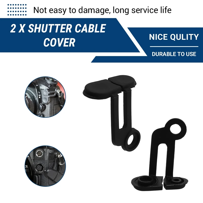 2Pcs Shutter Cable Cover For Nikon D800 D800E D810 Flash Terminal Leather Cover Shutter Cable Leather Plug Cover
