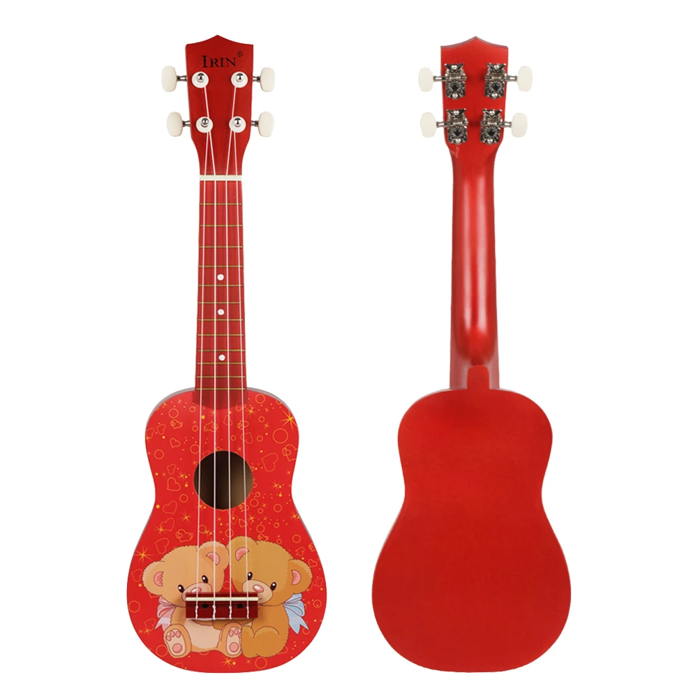 IRIN 21 Inch Solid Wood Ukulele Colored Ukulele Set with Case Accessories Professional Stringed Instruments Ukulele for Practice